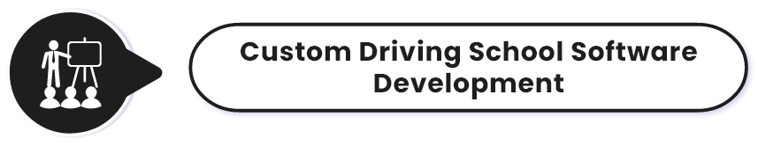 Driving school software development heading image